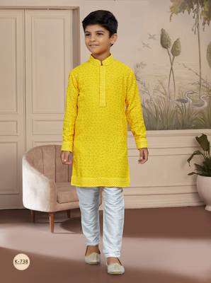 Off white rayon full amrodery with stone and thread work chikankari kurta 1