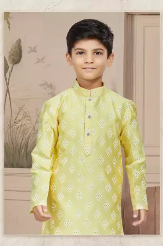 Off white degital printed thread work kurta pajama