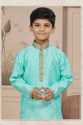 Cheekoo zari booti with thread work kurta pajama