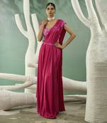 Fuschia pink drape set
