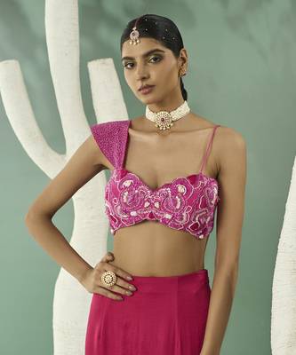 Fuschia pink drape set 2