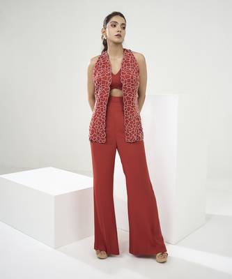 Rust orange blazer  set 1