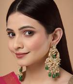 Green pearl earrings