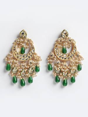 Green pearl earrings 3