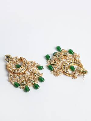 Green pearl earrings 4