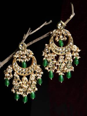Green pearl earrings 5
