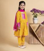 Girls yellow kurta payjama set