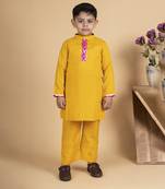 Boys yellow kurta payjama set