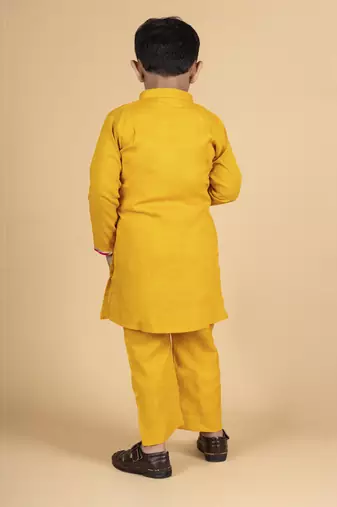 Boys yellow kurta payjama set
