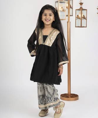 Girls black & gold coord set 1
