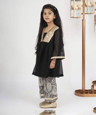 Girls black & gold coord set 2