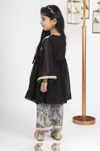 Girls black & gold coord set