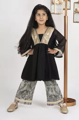 Girls black & gold coord set