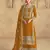 Mustard embroidered georgette semi-stitched salwar suit