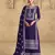 Violet embroidered georgette semi-stitched salwar suit