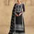 Black embroidered georgette semi-stitched salwar suit