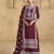 Brown embroidered georgette semi-stitched salwar suit