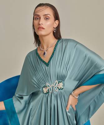 Sea green kaftan set 2