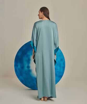 Sea green kaftan set 4