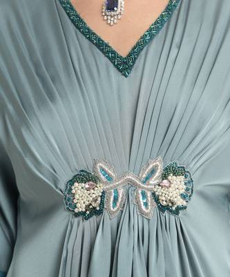 Sea green kaftan set 5