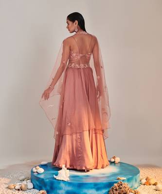 Salmon Pink Lehenga Set 2