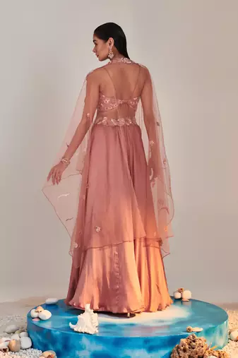 Salmon Pink Lehenga Set