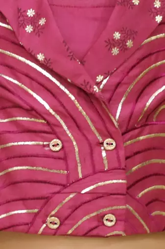 Bollywood tadka wine stylish jacket and pant with bustier set for girls