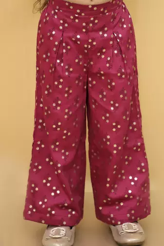 Bollywood tadka wine stylish jacket and pant with bustier set for girls