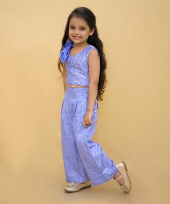 Bollywood tadka blue stylish top and pant set for girls 3