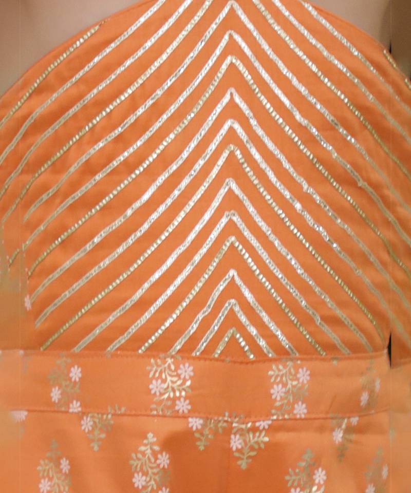 Mehfil orange stylish jumpsuit for girls