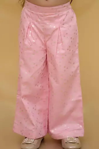 Bollywood  Pink stylish jacket and pant with bustier set for girls