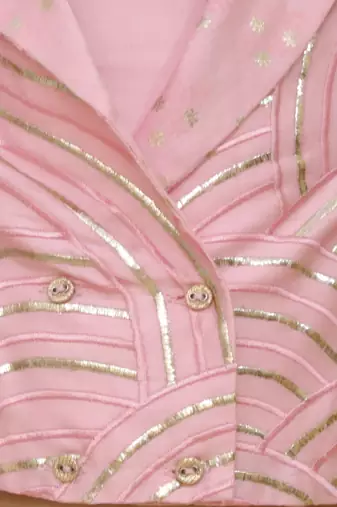 Bollywood  Pink stylish jacket and pant with bustier set for girls