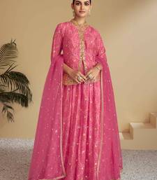 Pink chinon salwar kameez & dupatta suit set