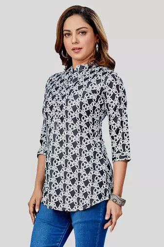  rayon printed short kurti
