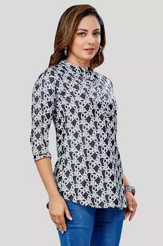  rayon printed short kurti