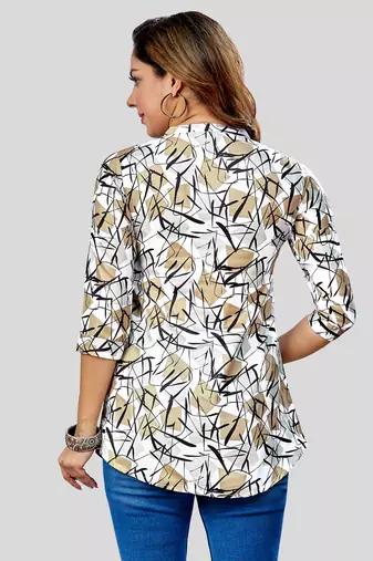  rayon printed short kurti