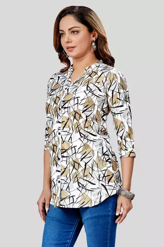  rayon printed short kurti