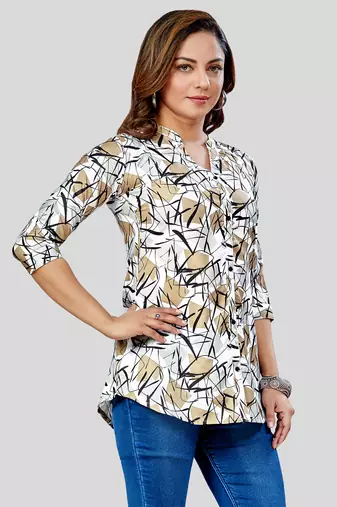 rayon printed short kurti