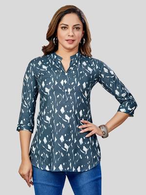  rayon printed short kurti 1