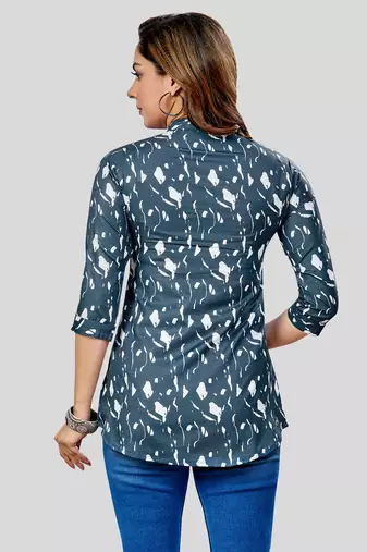  rayon printed short kurti