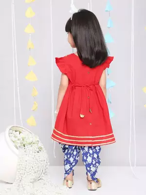 ekam girls embroidered peplum with dhoti 2
