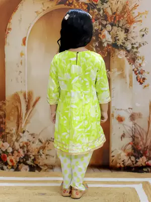 floral printed kurti dhoti set 2