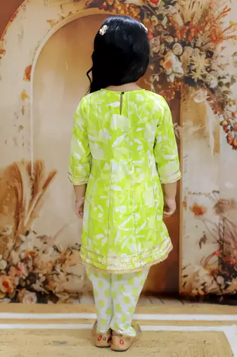 floral printed kurti dhoti set