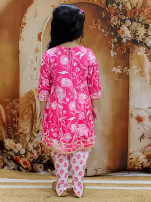 floral printed kurti dhoti set 2
