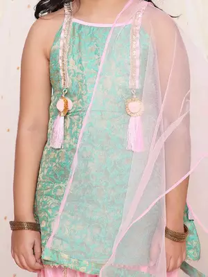 Kid1 festive jacquard kurti dhoti set 4