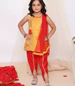 festive jacquard kurti dhoti set