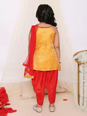 festive jacquard kurti dhoti set 2