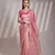 Pink twill net c solid fancy saree