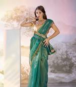 Rama twill net c solid fancy saree