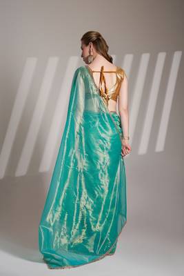 Rama twill net c solid fancy saree 2